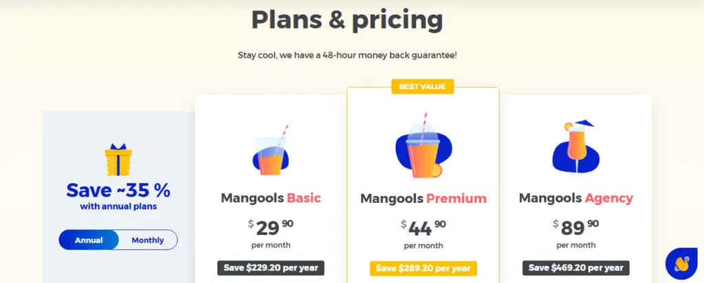 Mangools Pricing