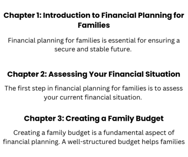 How to do Financial Planning for Families