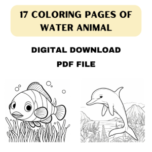 water animal coloring pages for kids